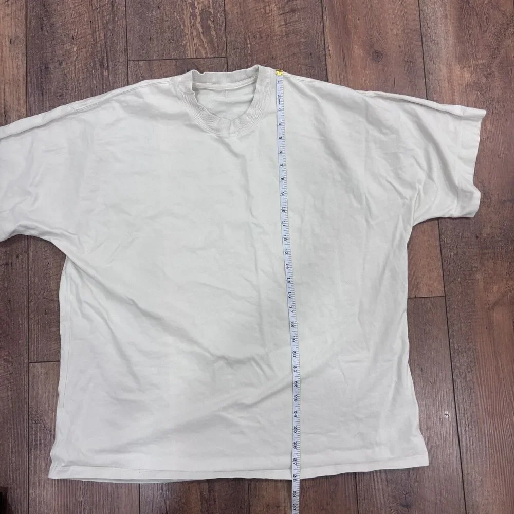 Lululemon Relaxed-Fit Cotton Jersey T-Shirt Bone (First Release) Women's XL READ - Picture 8 of 9